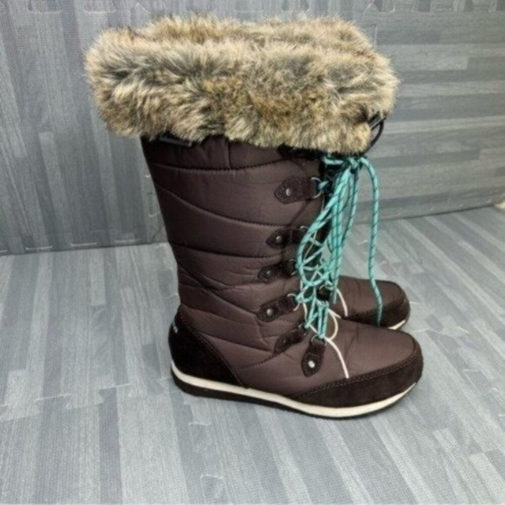 L.L. Bean Carrabassett Tall Snow Boots Brown Women Size 6